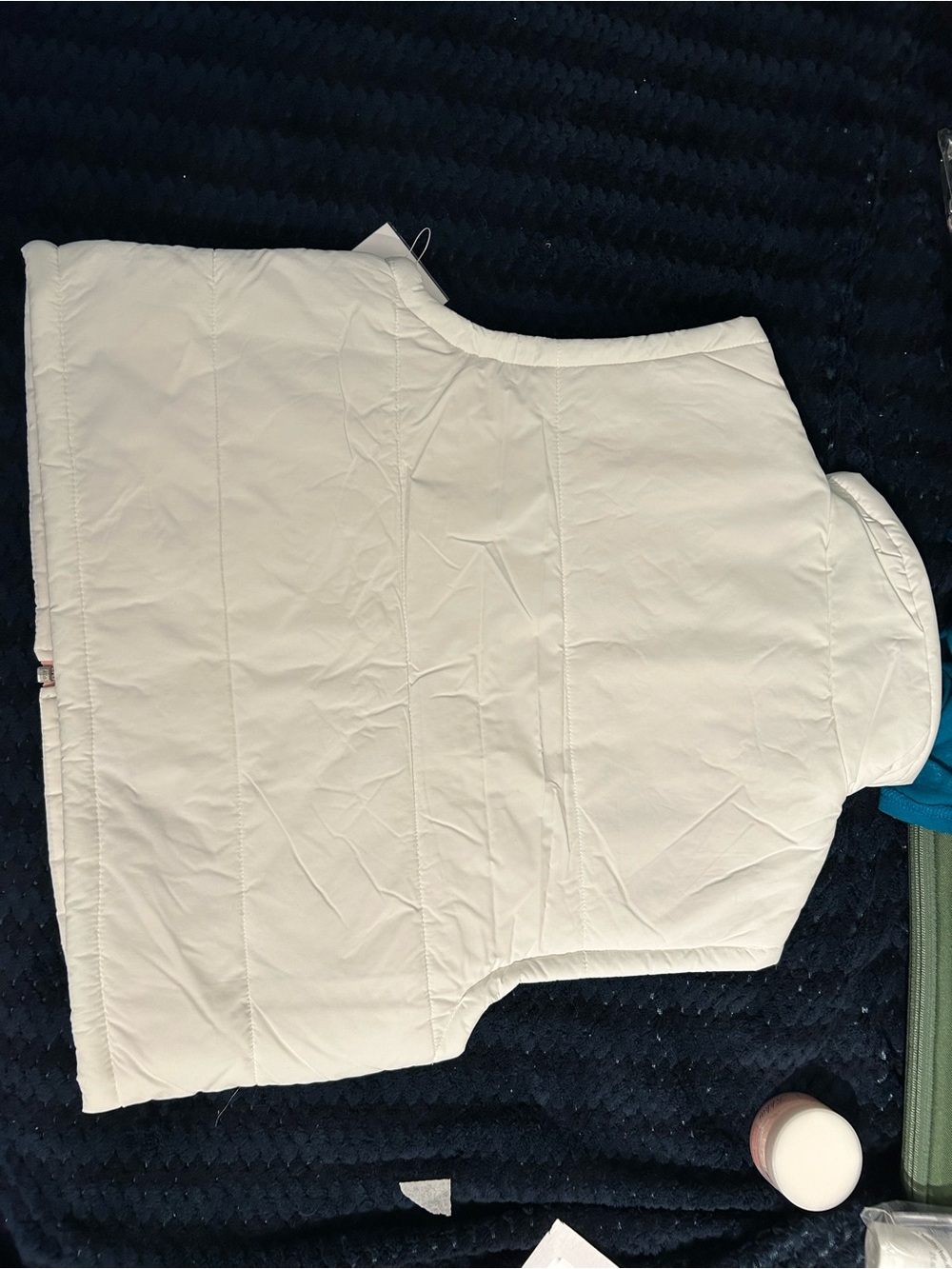 Juicy Couture Cream Poppy Puffer Vest with Pink Accents - Picture 2 of 4